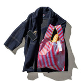 School Tie Fabric Bag: Yellow x Gray