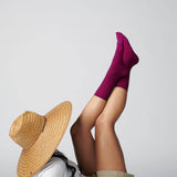 Bordeaux Cotton Sock: Small (Women's 4 - 10)