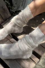 Mohair Veil Socks : Mocha