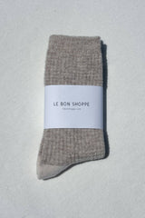 Wool Waffled Socks Denim / Stone