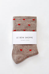 Heart Sneaker Socks TOMATO / NAVY