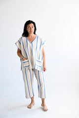 Blue Ivory Montauk Short V-Neck Kaftan
