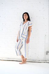 Blue Ivory Montauk Short V-Neck Kaftan