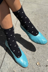 Heart Sneaker Socks TOMATO / NAVY