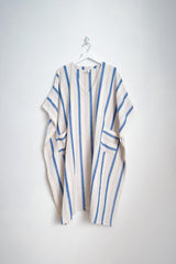 blue-ivory-vneck-kaftan by home & Loft turkish cotton beach loungewear