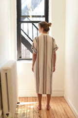 Blue Ivory Montauk Short Sleeve Maxi Kaftan