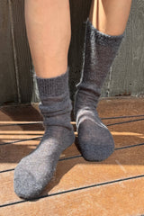 Mohair Veil Socks : Mocha