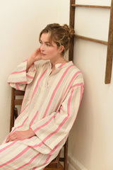 Pink Ivory Montauk Long Sleeve Maxi Kaftan