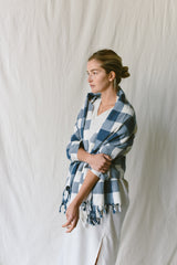 home and loft buffalo check cotton turkish towel