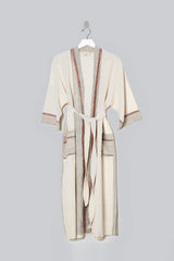 ivory cherry tribeca long cotton bathrobe from home and loft