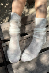 Mohair Veil Socks : Mocha