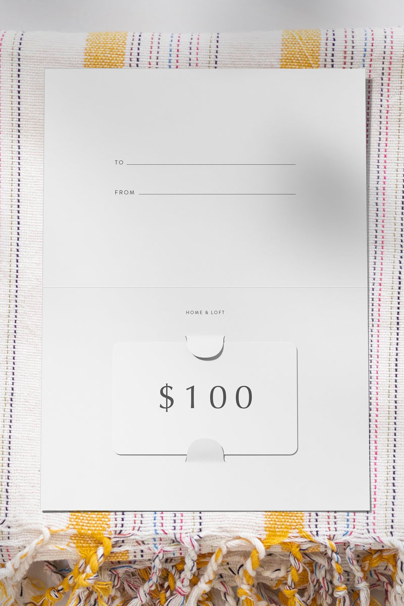 Home & Loft Gift Card $100 on montauk towel