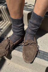 Mohair Veil Socks : Mocha