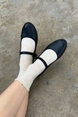 Sneaker Socks: Heart - Black / Cream