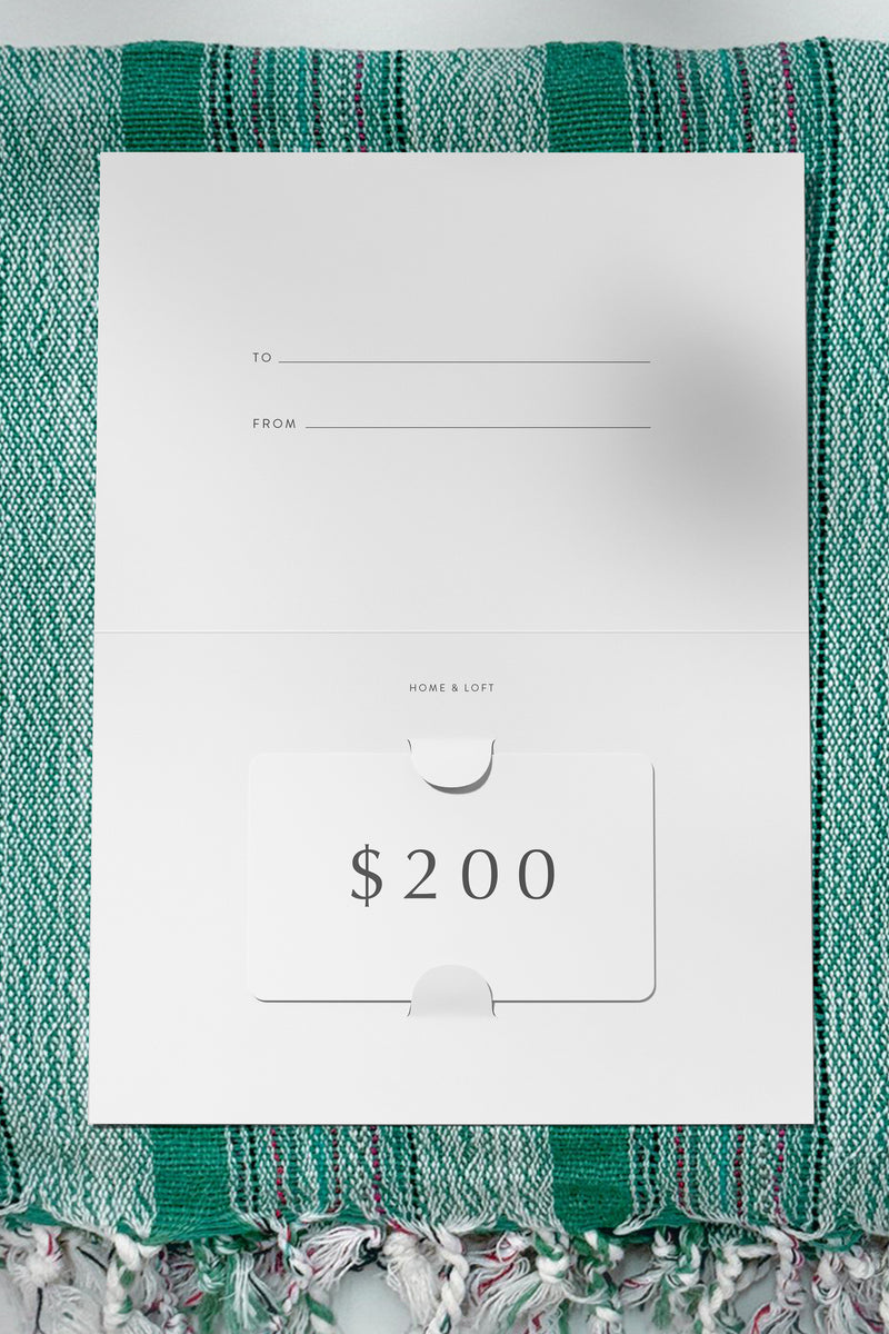 Home & Loft Gift Card $200 on montauk towel