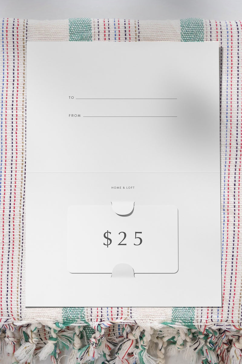 Home & Loft Gift Card $25 on montauk towel