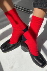 Classic Cashmere Socks: Grey Melange