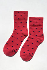 Heart Sneaker Socks BLACK / CREAM