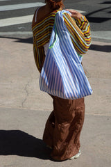 School Tie Fabric Bag: Yellow x Gray