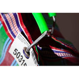 RECYCLED PLASTIC STRIPE BAG - Wide: Green x Red