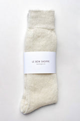 Mohair Veil Socks : Mocha