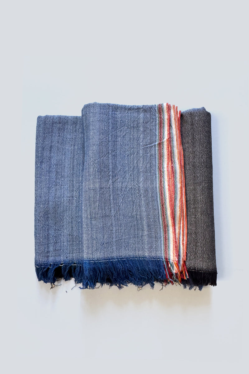 Aegean Denim Charcoal Tonal Blanket
