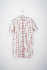 Terracotta Gingham Collared Shirt Dress