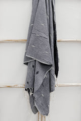 navy dash lightweight scarf by home and loft, handwoven