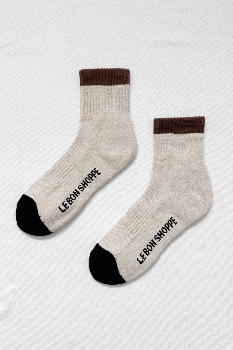 Color Block Girlfriend Socks : Grey Pink