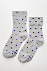 Heart Sneaker Socks TOMATO / NAVY
