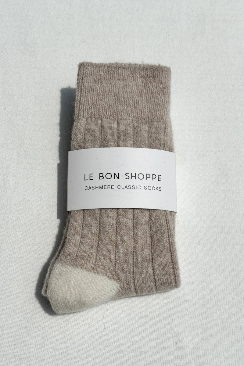 Classic Cashmere Socks: Grey Melange