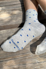 Heart Sneaker Socks BLACK / CREAM