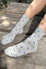 Heart Sneaker Socks BLACK / CREAM