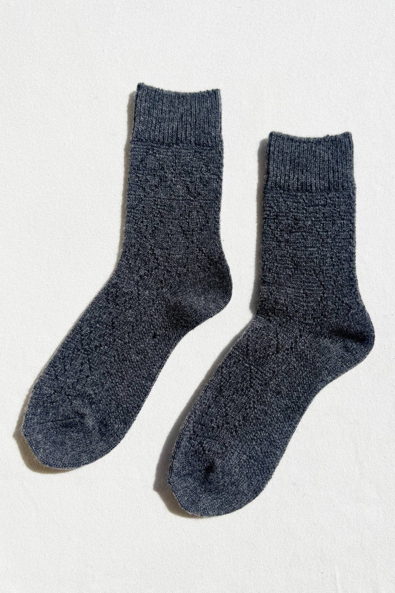 Cashmere Pointelle Socks Red