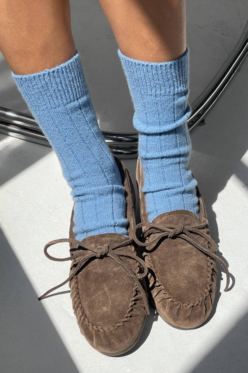 Classic Cashmere Socks: Grey Melange