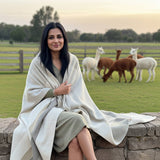 Alpaca Throw Blanket - Salt Flat: Throw     (45x70)