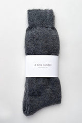 Mohair Veil Socks : Mocha