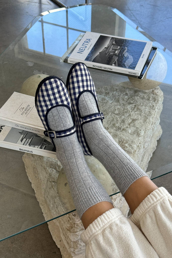 Classic Cashmere Socks: Grey Melange