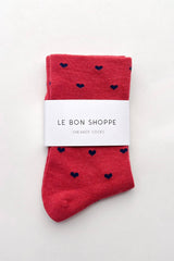 Heart Sneaker Socks BLACK / CREAM