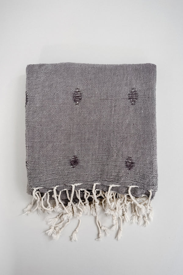 grey dash lightweight scarf by home and loft, handwoven