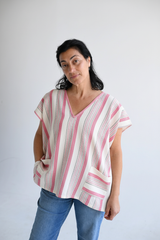 Pink Ivory Montauk Kaftan - Looking Up