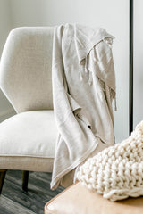 taupe stonewash towel, home & loft, turkish towel, cotton towel