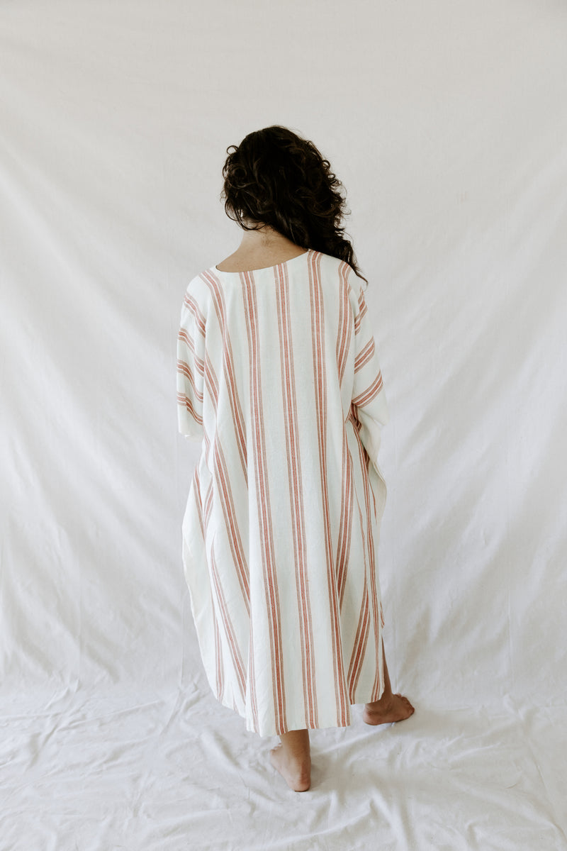 Peach Hudson V-Neck Kaftan