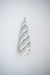 green ivory hudson cotton hand towel made in turkey home and loft