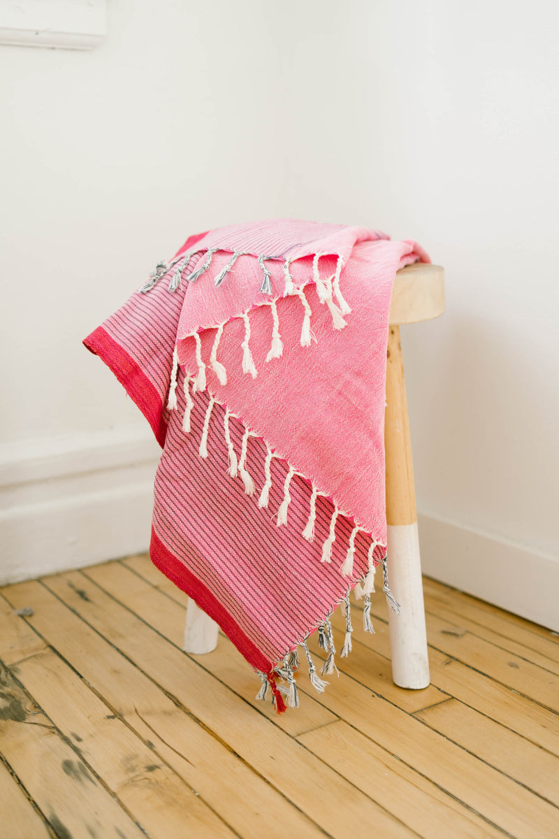 home and loft gypsy pink 100% turkish cotton towel