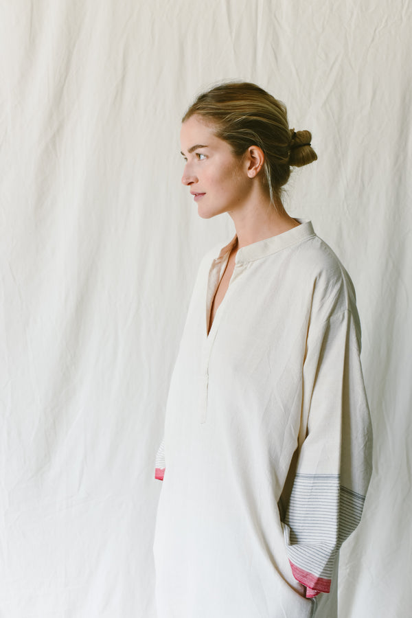 Ivory Cherry Tribeca Long Sleeve Maxi Kaftan