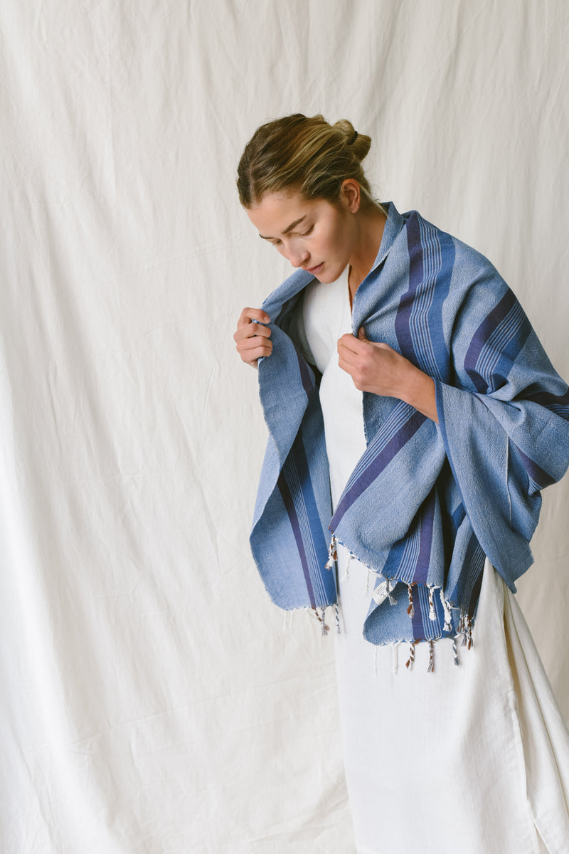 home and loft blue navy hudson 100% cotton Turkish towel