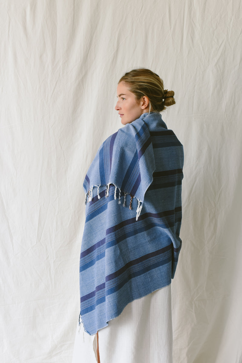 home and loft blue navy nomad 100% cotton Turkish towel