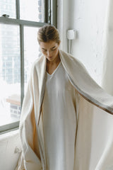 Ivory Brown New York Blanket