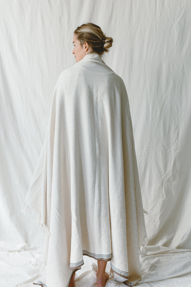 Ivory Brown New York Blanket